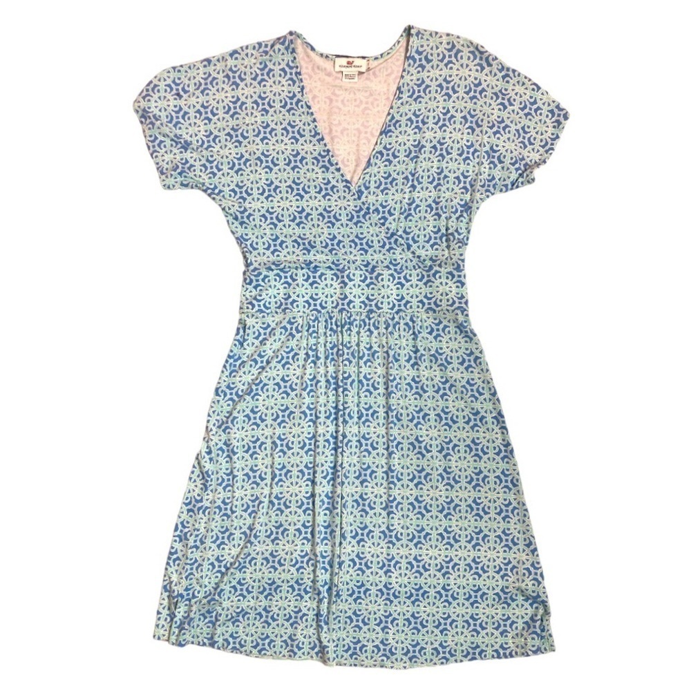 Women’s Vinyard Vines Faux Wrap Railing Print Knit Dress i
